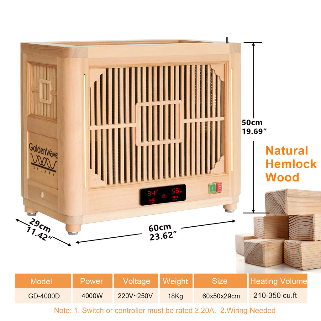 Golden Wave Infrared Sauna Heater - 4000W