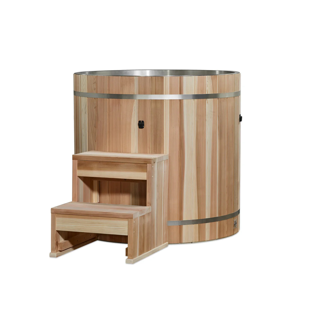 Dynamic Cold Therapy Barrel Spa | Pacific Cedar Stainless Steel Interior