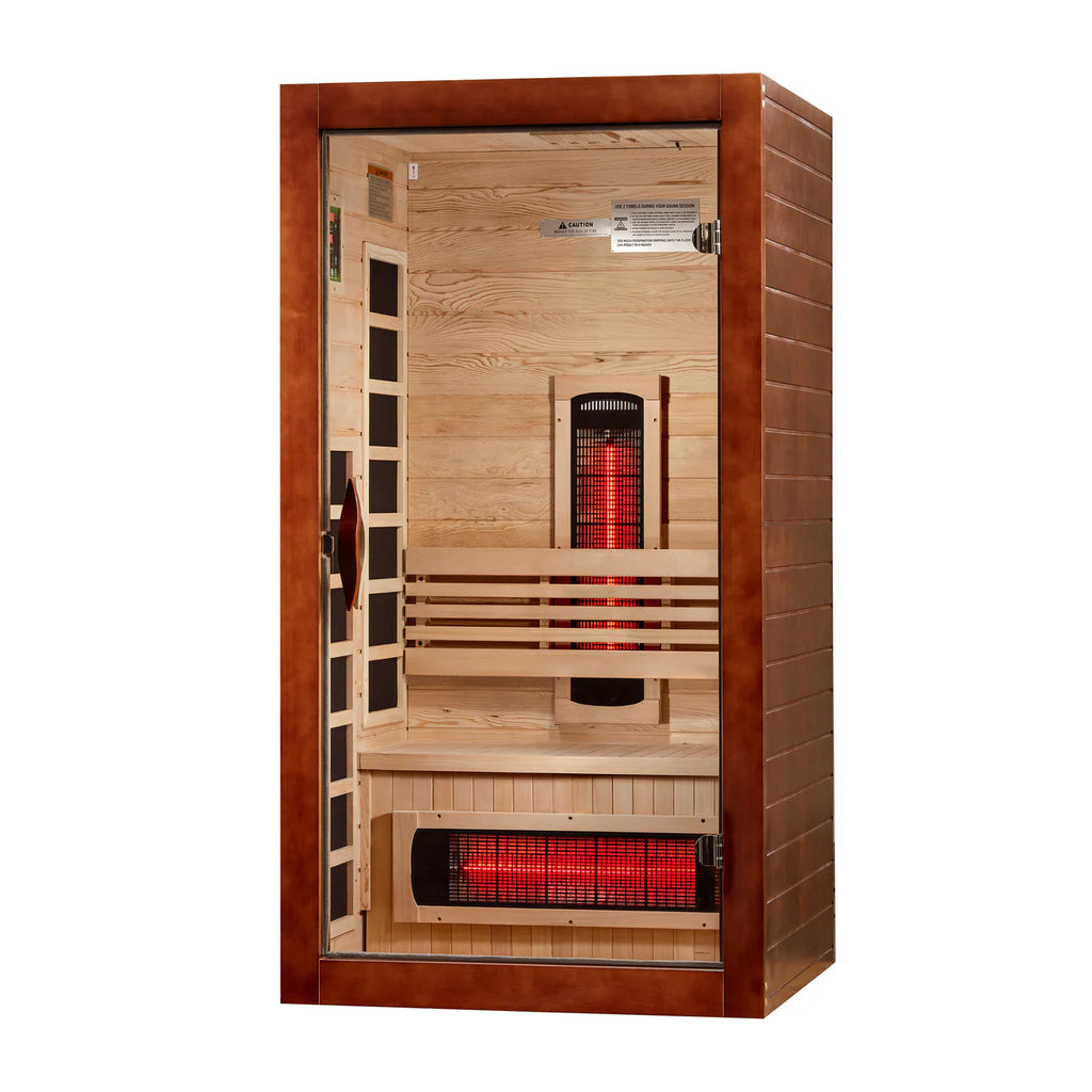 Dynamic Santorini Full Spectrum Infrared Sauna with Red Light Therapy | 1-2 Person