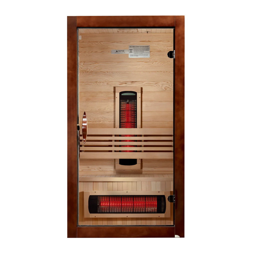 Dynamic Santorini Full Spectrum Infrared Sauna with Red Light Therapy | 1-2 Person