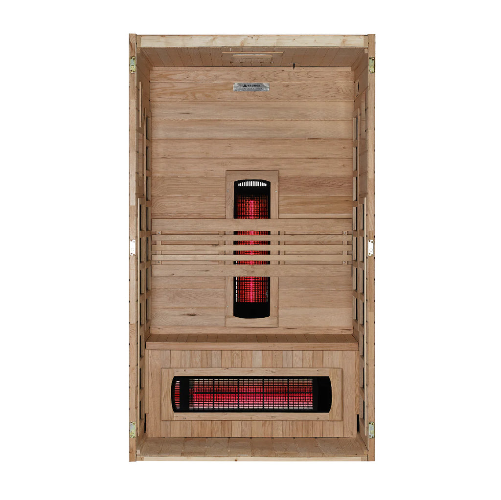 Dynamic Santorini Full Spectrum Infrared Sauna with Red Light Therapy | 1-2 Person
