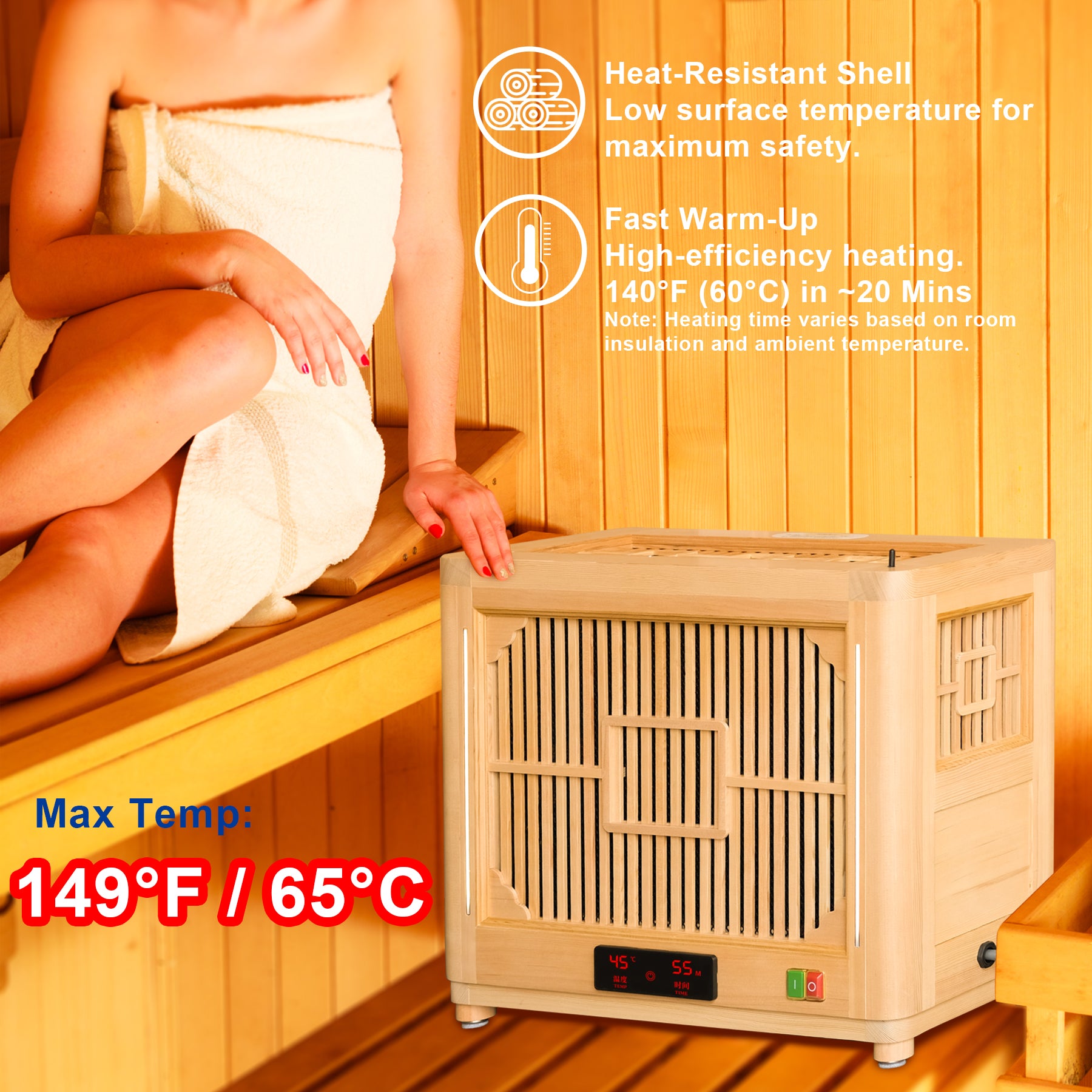 Golden Wave Infrared Sauna Heater - 4000W