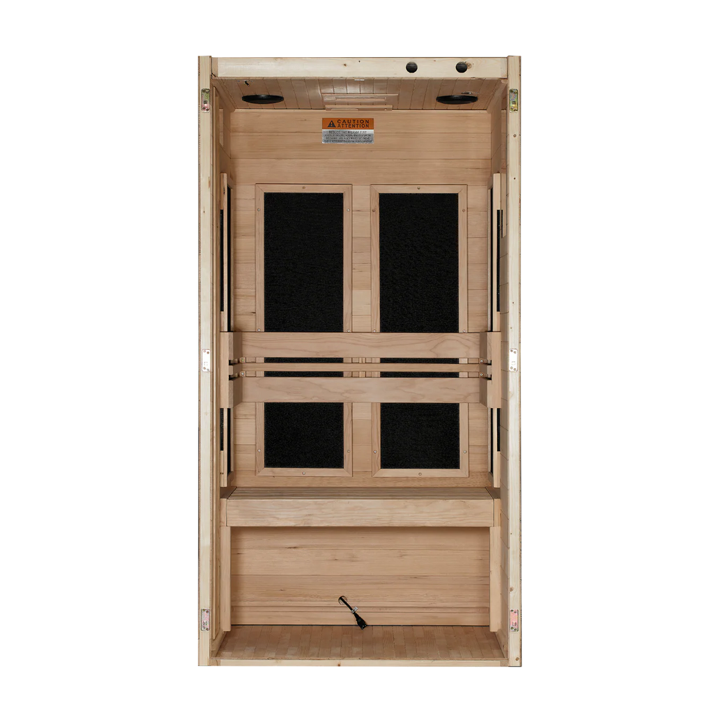 Dynamic Veneto Elite Ultra Low EMF Infrared Sauna with Red Light Therapy | 1-2 Person